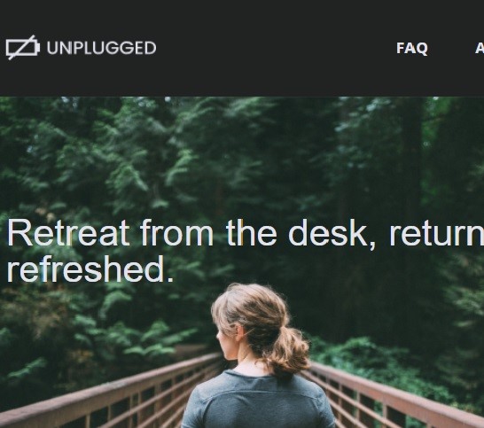 Screen Capture of Unplugged Retreats